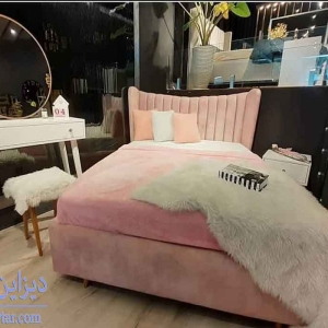قیمت-فروش-سرویس-تختخواب-تولید-به-مصرف-کارخانه-نمایشگاه-خرید-ویژه-مدل-پینک-pink-تخت-خواب